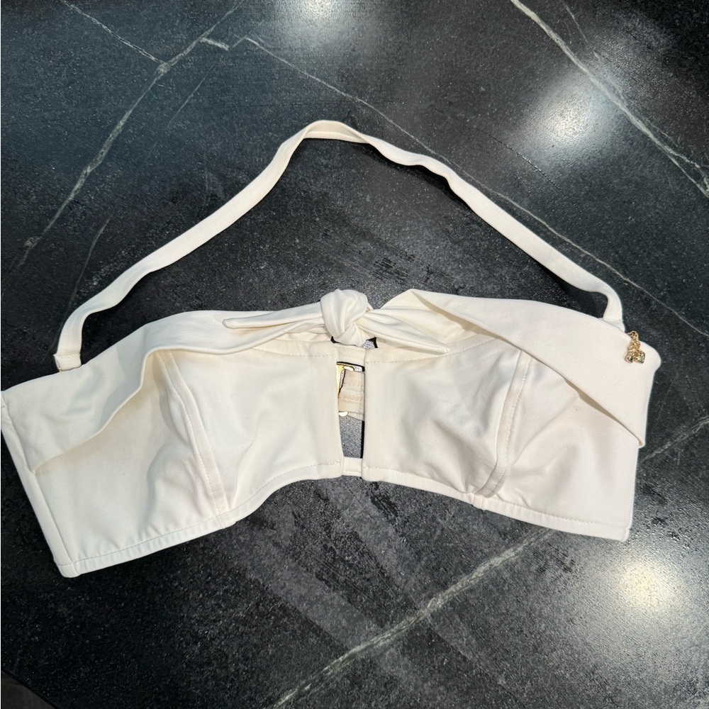 Betsey Johnson White Bikini Top